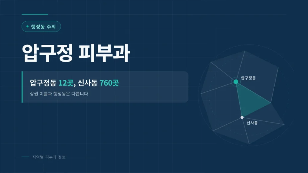 압구정 피부과 행정동 주의 썸네일